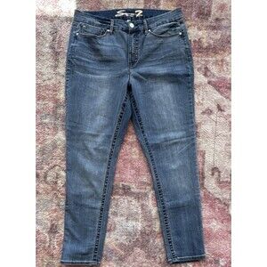 Seven7 Women's High Rise Skinny Jeans Blue Medium Wash Stretch Denim 5-Pocket